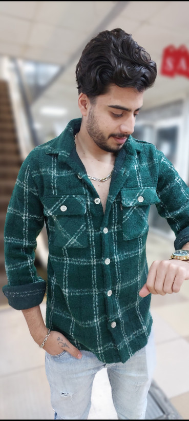 پیراهن پشمی در حد پتو سایز بندی m l xl xxl