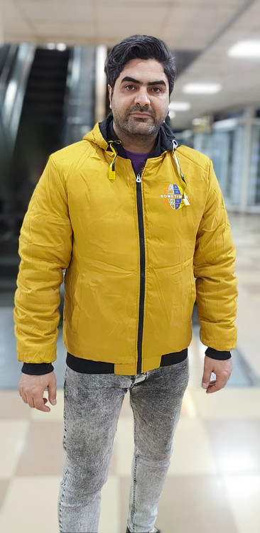 زیره خردلی جلو ساده پشت طرح دار طبق عکس